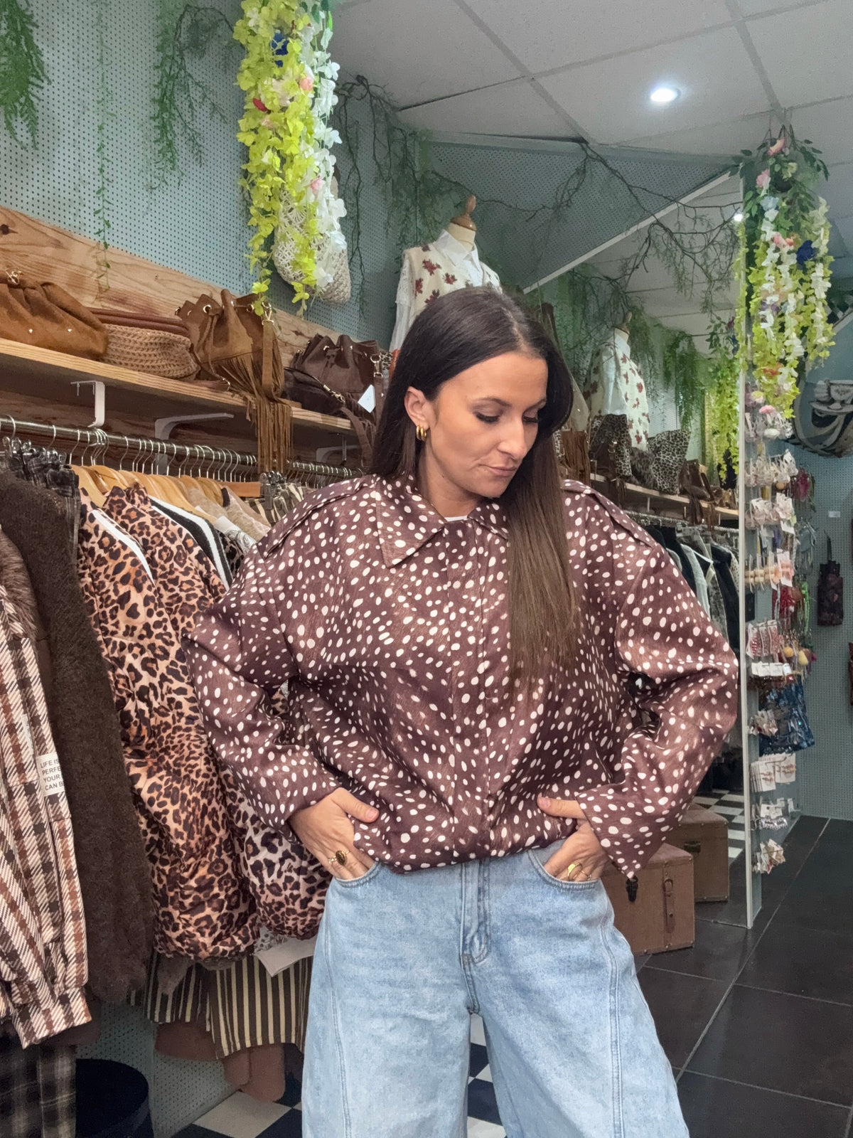Veste bomber imprimée