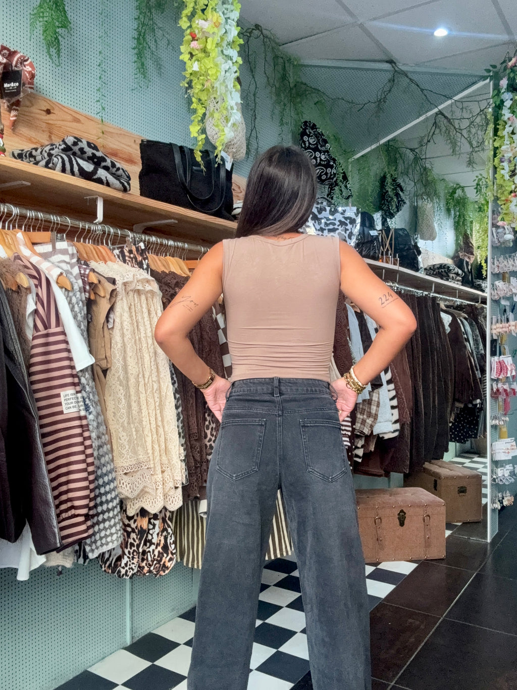 Jeans Coupe Ballon Couture Latérale
