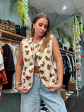 Gilet Teddy Fleur