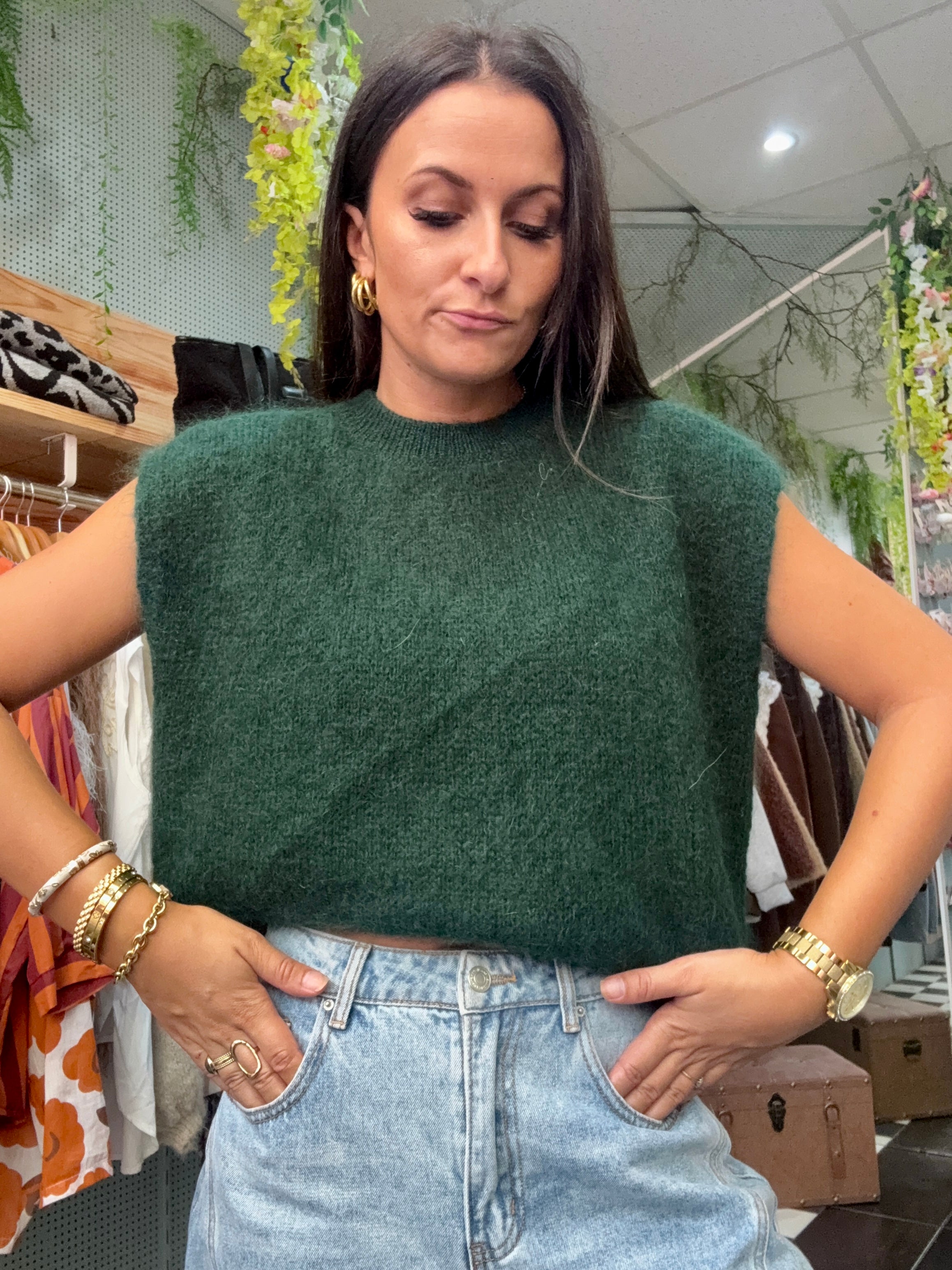 Pull 40 Mohair Sans Manches