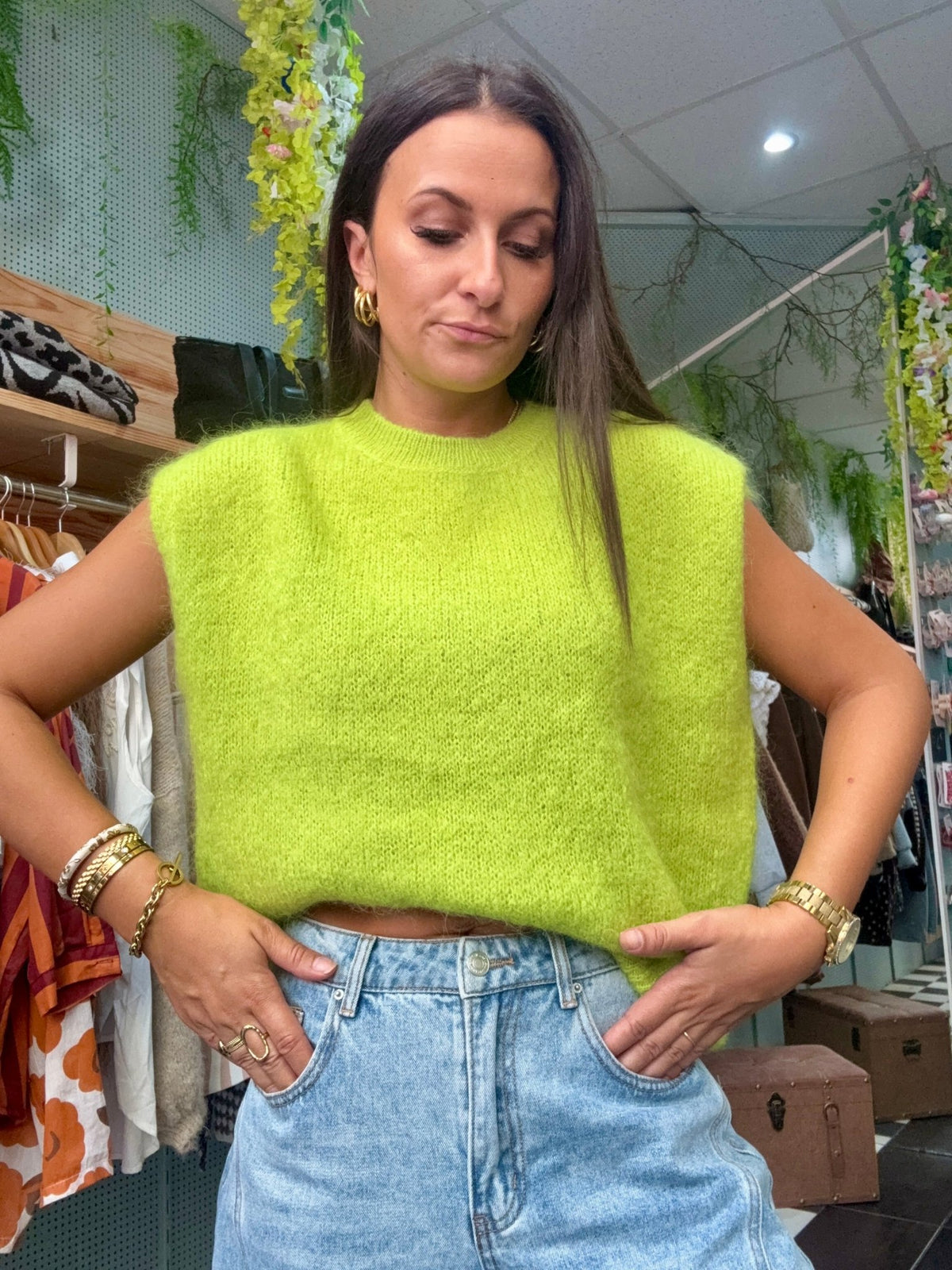 Pull 40 Mohair Sans Manches - Aura Divine