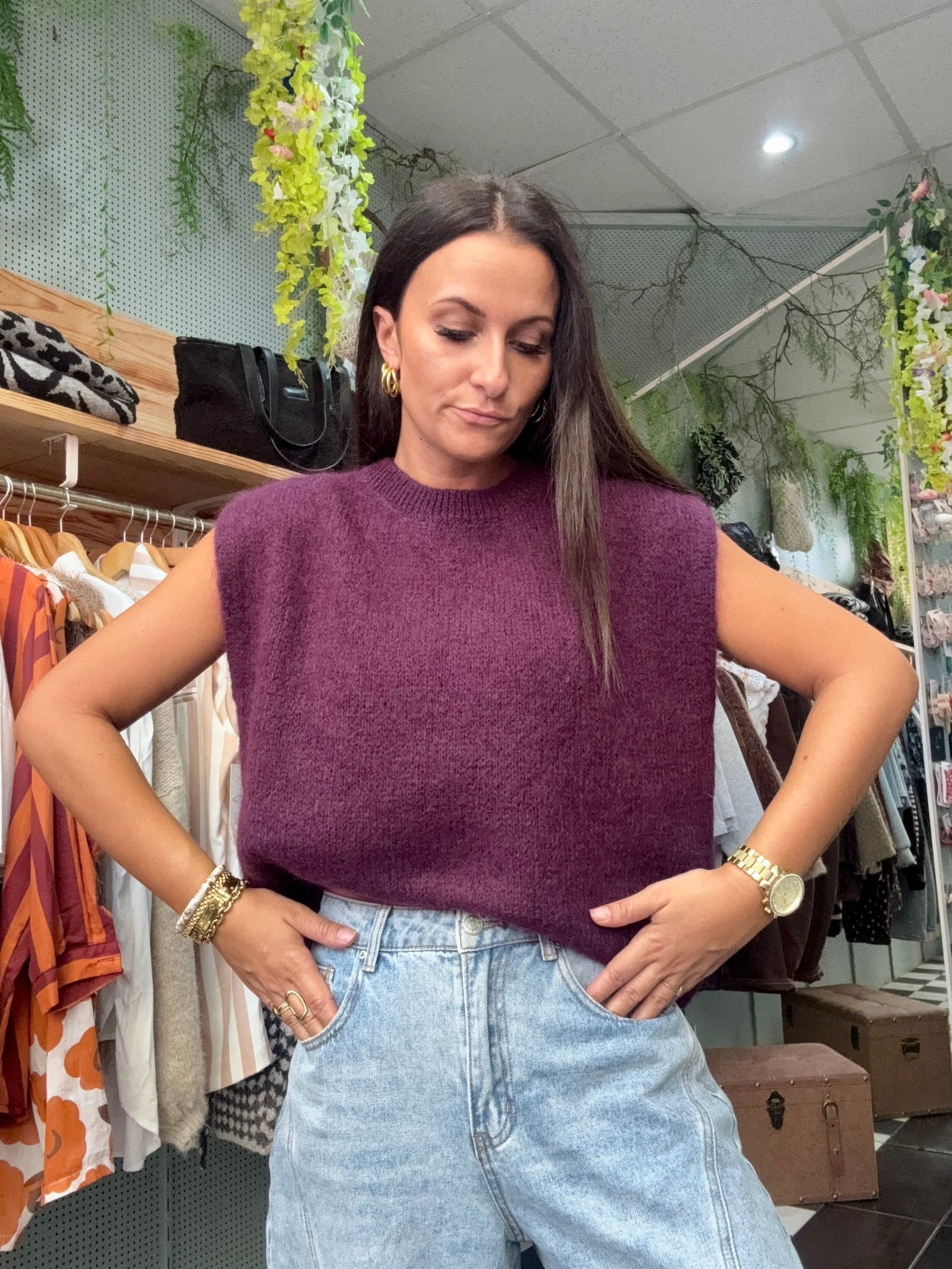 Pull 40 Mohair Sans Manches - Aura Divine