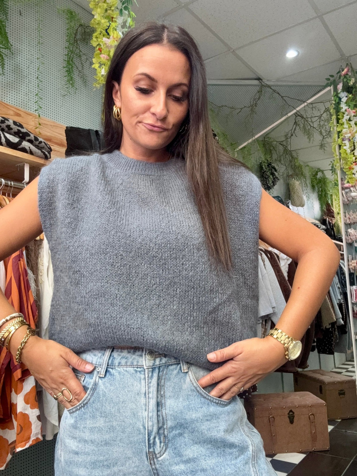 Pull 40 Mohair Sans Manches - Aura Divine